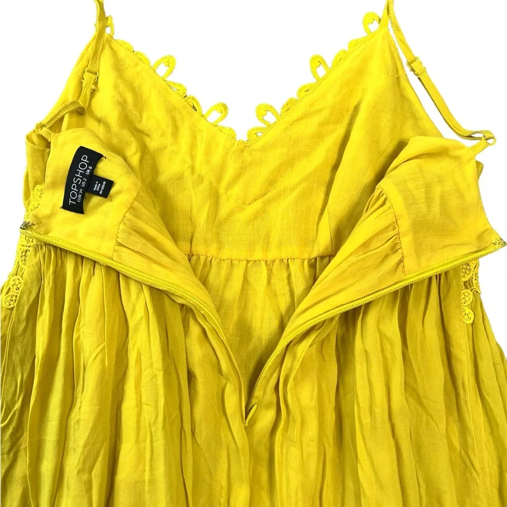 Topshop yellow appliqué